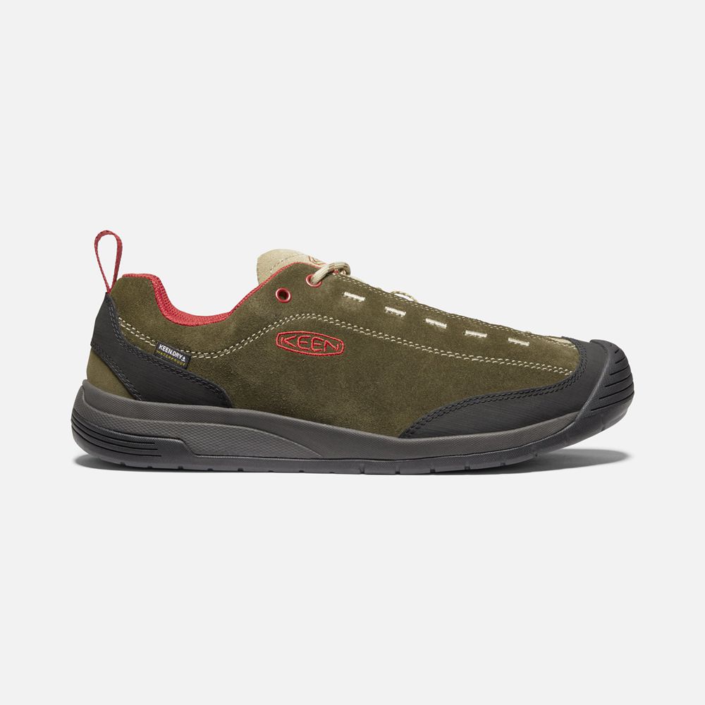 Baskets Keen Homme Vert Olive Foncé | Jasper Ii Waterproof Shoes | HWOFK-4530